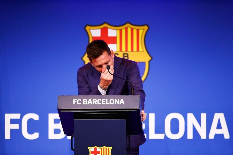 Lionel Messi of Barcelona Press Conference